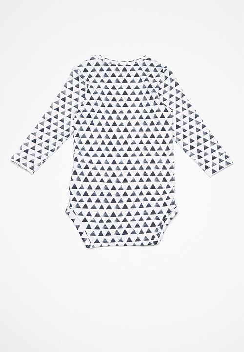 Name It - Gala long sleeve body vest -  white & dark navy 