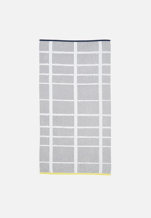 Sixth Floor - Aruba beach towel - grey & yellow