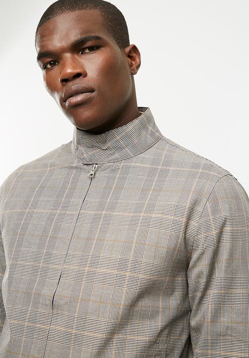 New Look - Check harrington - grey & beige 