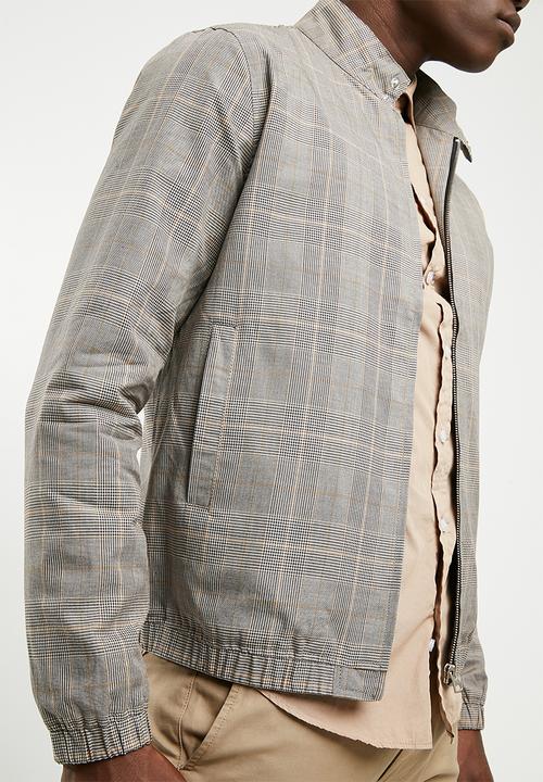 New Look - Check harrington - grey & beige 