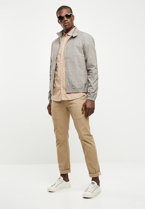 New Look - Check harrington - grey & beige 