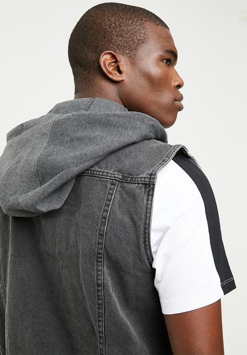 New Look - Sleeveless hooded denim jacket- grey 