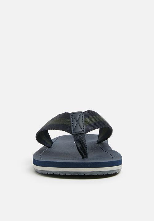 ALDO - Paywen flip flops - navy & green
