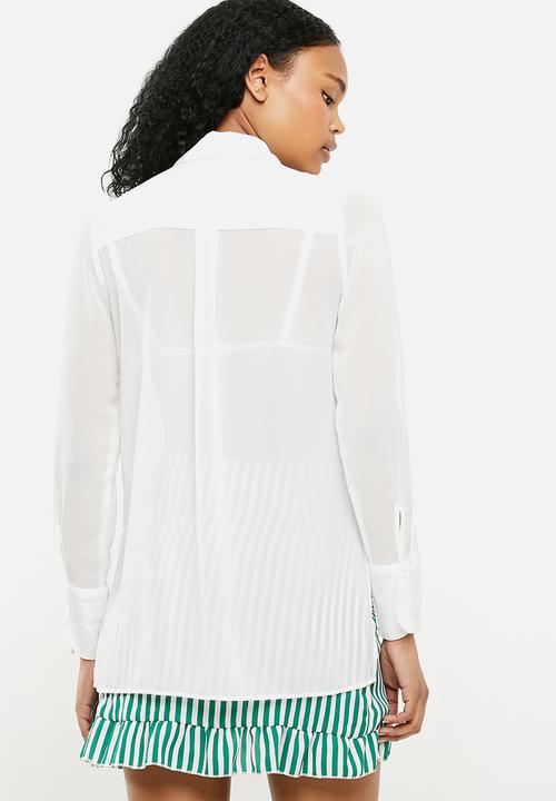 New Look - Popcorn chiffon shirt - white 