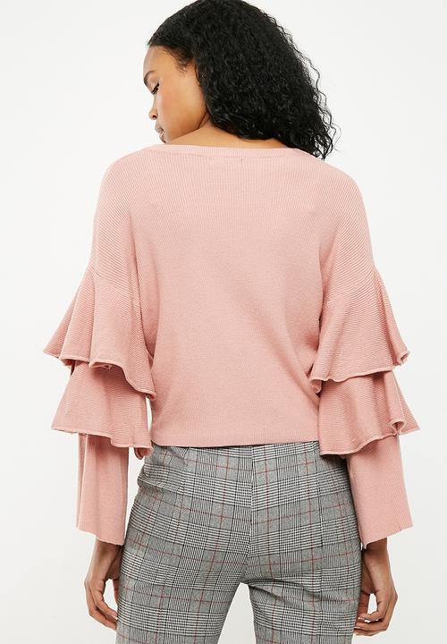 New Look - Long sleeve tier knit - pink 