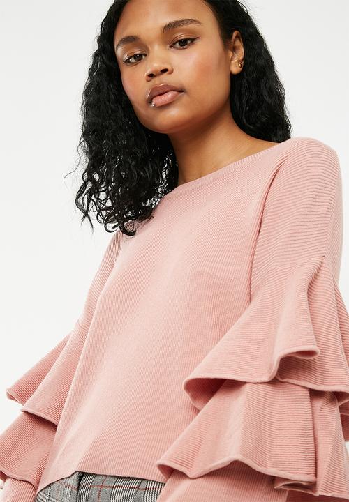 New Look - Long sleeve tier knit - pink 