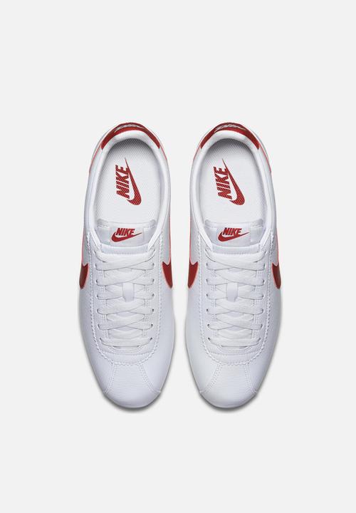 mens red and white nike cortez