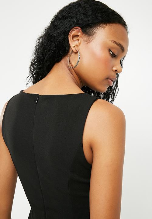 Superbalist - Bodycon dress with button detail - black