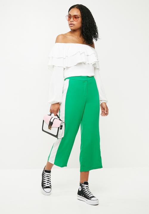 Superbalist - Frilled off the shoulder blouse - white