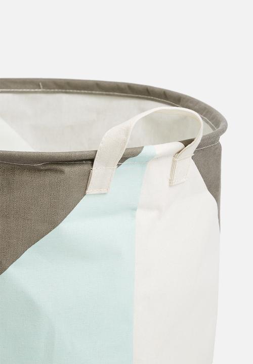 Sixth Floor - Triangle laundry basket - blue & grey