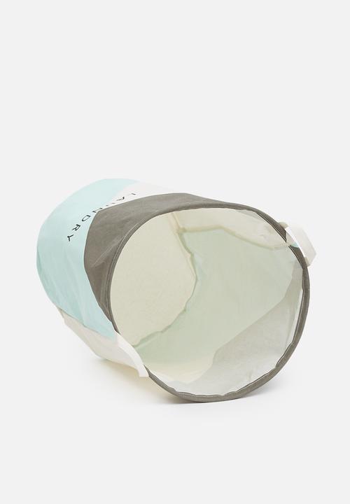 Sixth Floor - Triangle laundry basket - blue & grey