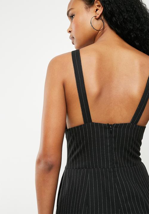 Superbalist - Wide leg square jumpsuit - black