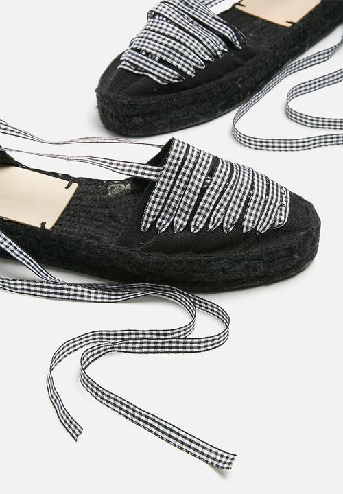 Espadril - Lace up Espadrille - black 