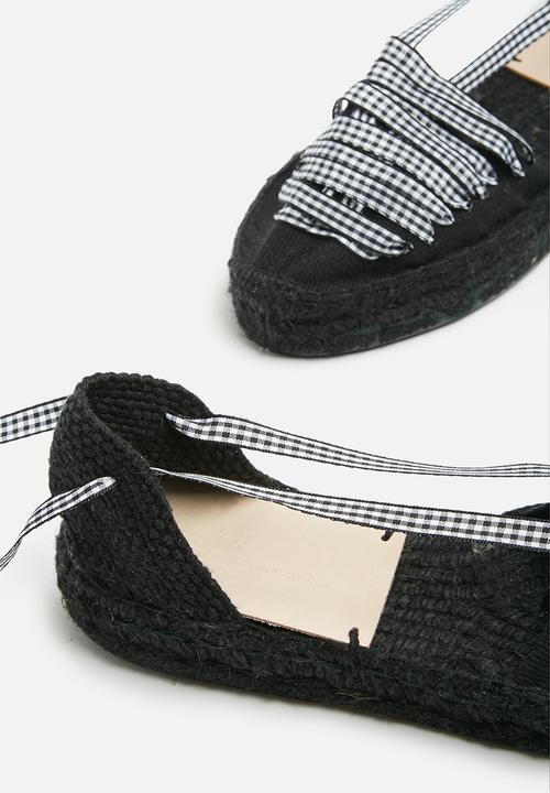 Espadril - Lace up Espadrille - black 