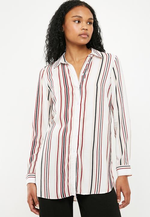 New Look - Otto stripe tie front shirt - multi 