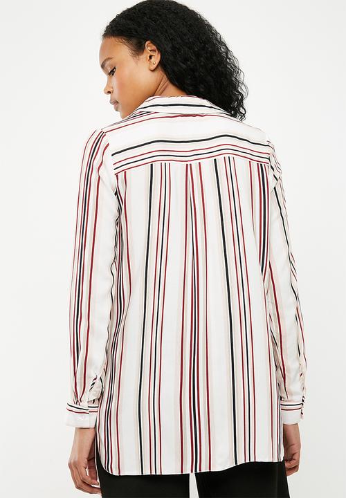 New Look - Otto stripe tie front shirt - multi 