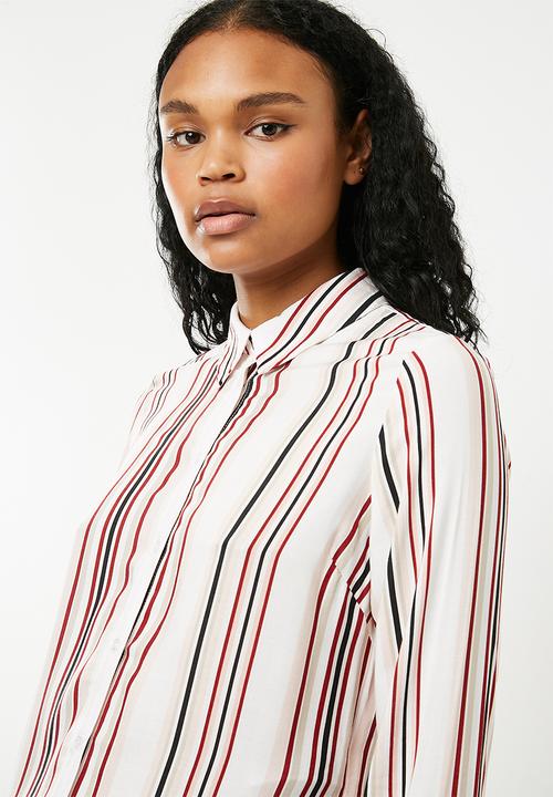 New Look - Otto stripe tie front shirt - multi 
