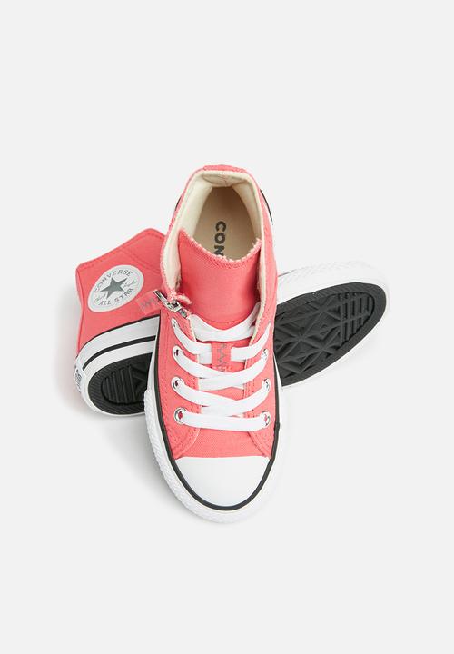 Converse - Chuck Taylor All Star Pull-Zip Hi - punch coral/cool grey/white