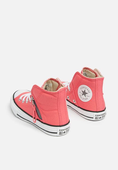 Converse - Chuck Taylor All Star Pull-Zip Hi - punch coral/cool grey/white