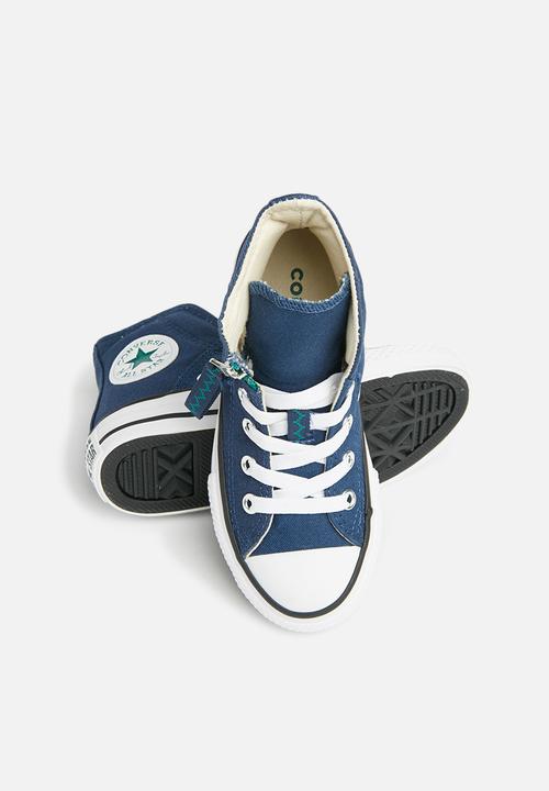 Converse - Chuck Taylor All Star Pull-Zip Hi - navy/royal emerald/white