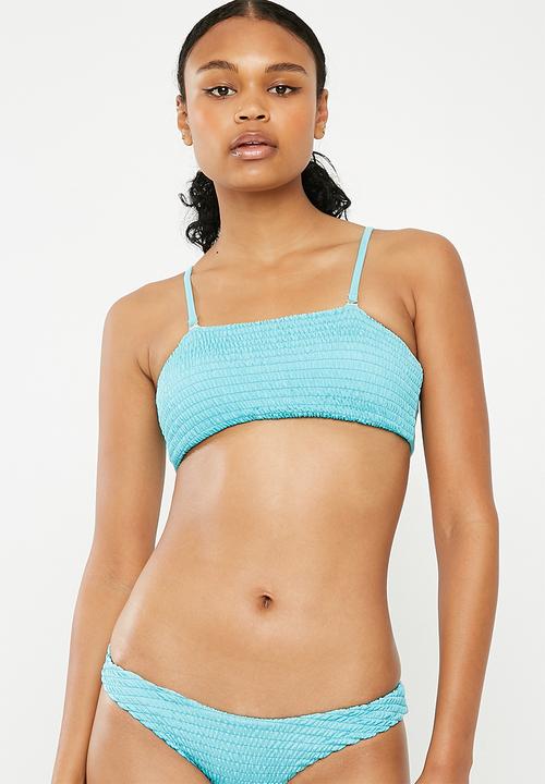 scrunch bandeau bikini top