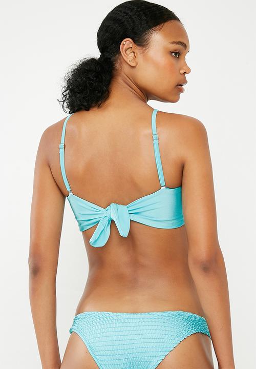 Bacon Bikinis - Scrunch bandeau - blue