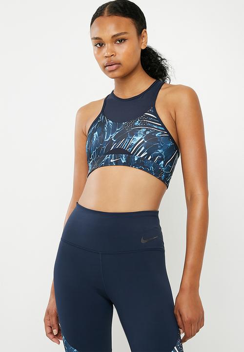 navy blue sports bra nike