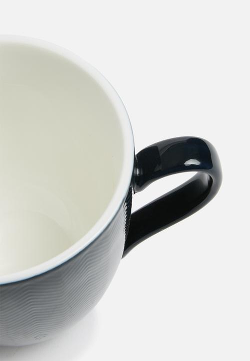 Humble & Mash - Herringbone textured mug - midnight blue