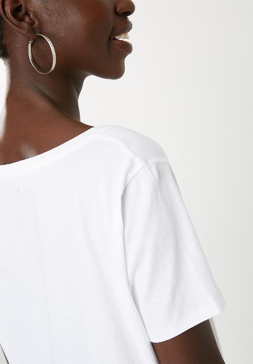 Superbalist - Boyfriend tee 2 pack - white & tan 