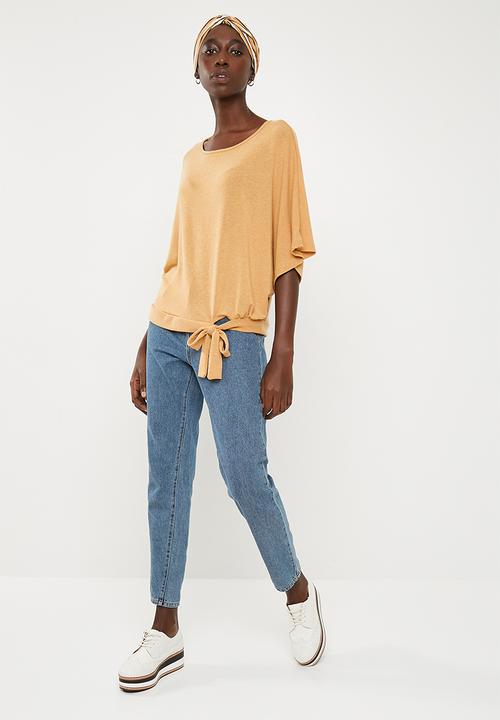 Superbalist - Cut & sew scarf top - yellow