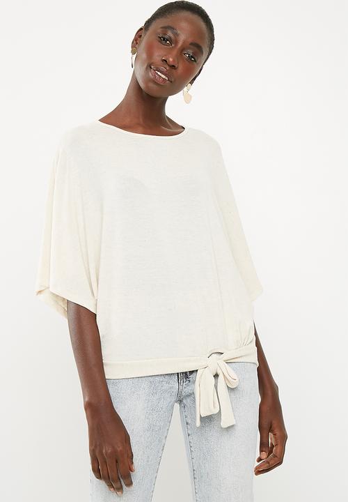 Superbalist - Cut & sew scarf top - beige