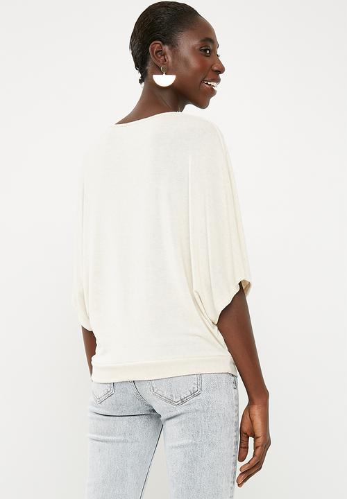 Superbalist - Cut & sew scarf top - beige