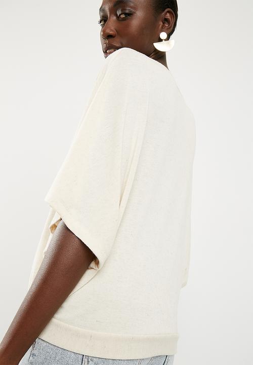 Superbalist - Cut & sew scarf top - beige