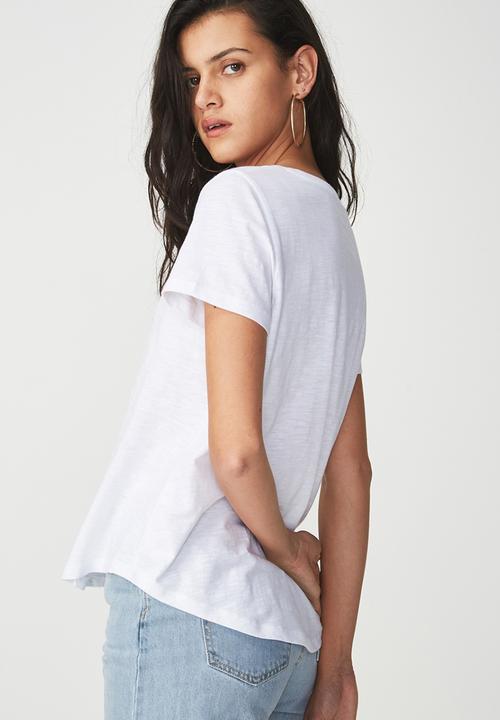 Cotton On - The summer deep v - white 