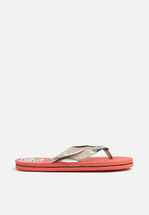 Character Fashion - Spiderman flip flops - red & black