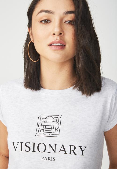 Cotton On - Tbar friends summer  graphic tee - silver 