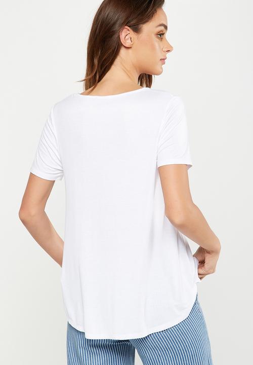Cotton On - Amy summer short sleeve top - white