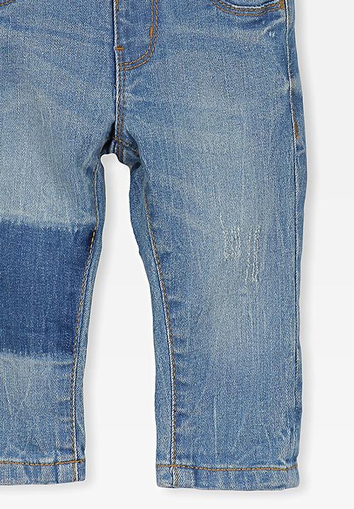 Cotton On - Arlo denim brace pant - light blue 