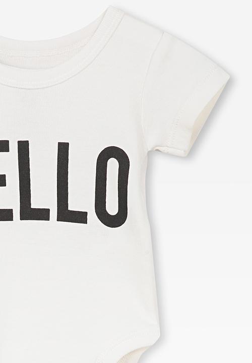 Cotton On - Short sleeve bubbysuit - white