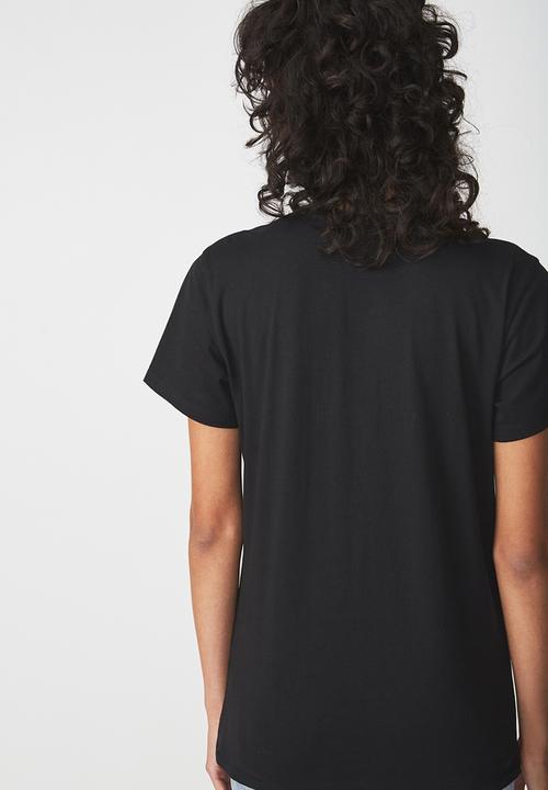 Cotton On - Tbar fox summer graphic T-shirt - black