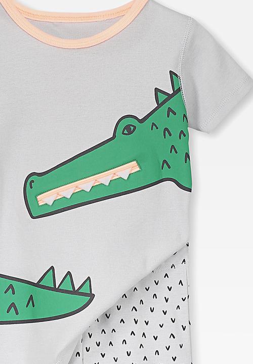 Cotton On - Joshua short sleeve pyjama set - grey