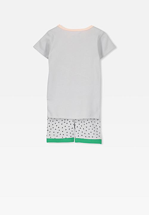 Cotton On - Joshua short sleeve pyjama set - grey