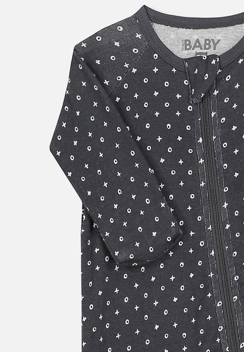 Cotton On - Long sleeve zip through romper - grey
