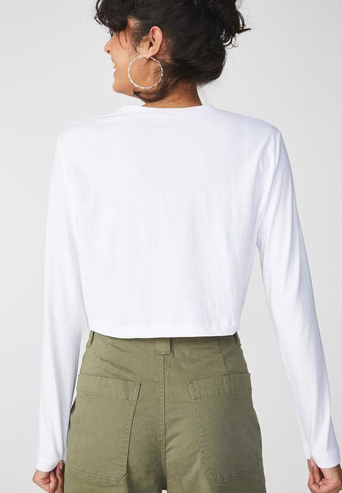 Cotton On - The urban summer long sleeve top - white