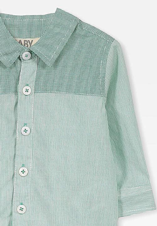 Cotton On - Zac long sleeve shirt - green