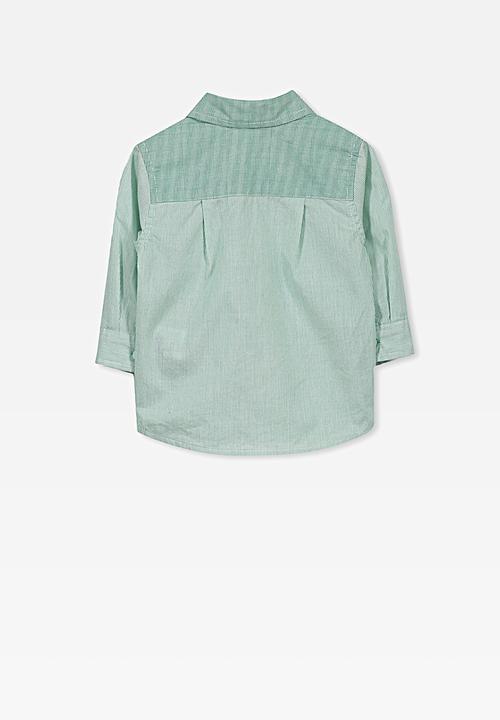 Cotton On - Zac long sleeve shirt - green