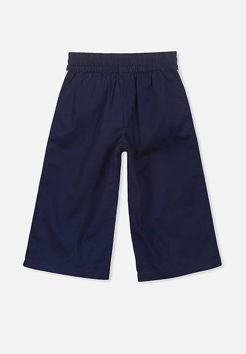 Cotton On - Isla wide leg crop pant - navy 
