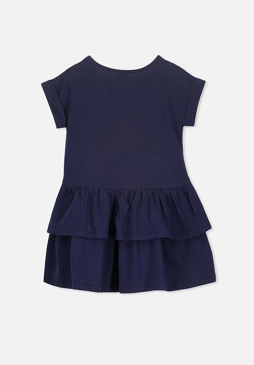 Cotton On - Alba short sleeve dress - navy 