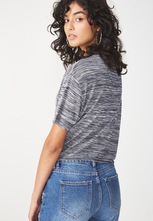 Cotton On - Charlise tie summer  front top - navy
