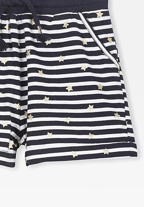Cotton On - Nila knit short - black & white 